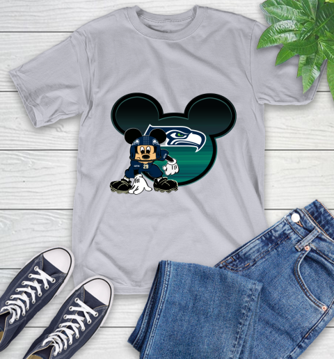 NFL Seattle Seahawks Mickey Mouse Disney Football T Shirt T-Shirt 6