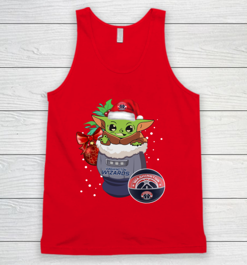 Washington Wizards Christmas Baby Yoda Star Wars Funny Happy NBA Tank Top 6