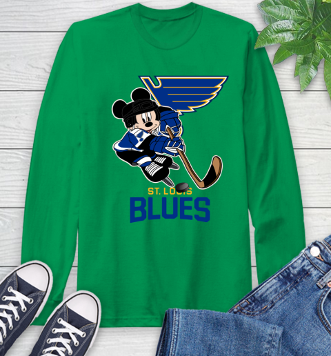 NHL St.Louis Blues Mickey Mouse Disney Hockey T Shirt Long Sleeve T-Shirt 7