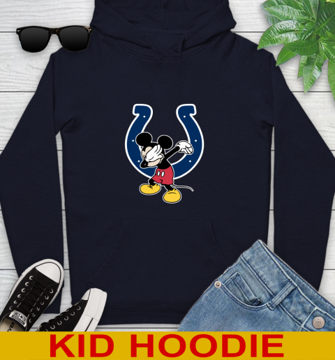Indianapolis Colts NFL Football Dabbing Mickey Disney Sports Youth Hoodie 4