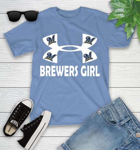 MLB Milwaukee Brewers Under Armour Baseball Sports Youth T-Shirt 15