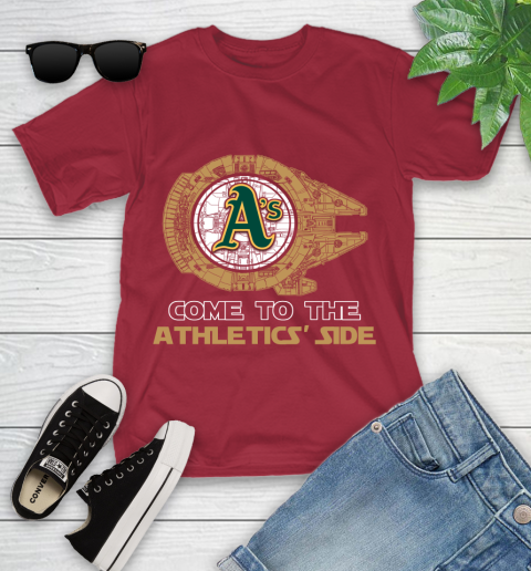 MLB Come To The Oakland Athletics Side Star Wars Baseball Sports Youth T-Shirt 14