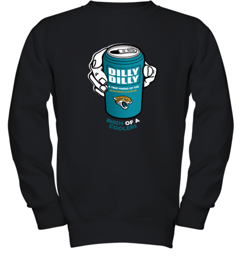 Bud Light Dilly Dilly! Jacksonville Jaguars Birds Of A Cooler Youth Sweatshirt