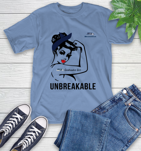 NFL Seattle Seahawks Girl Unbreakable Football Sports T-Shirt 11