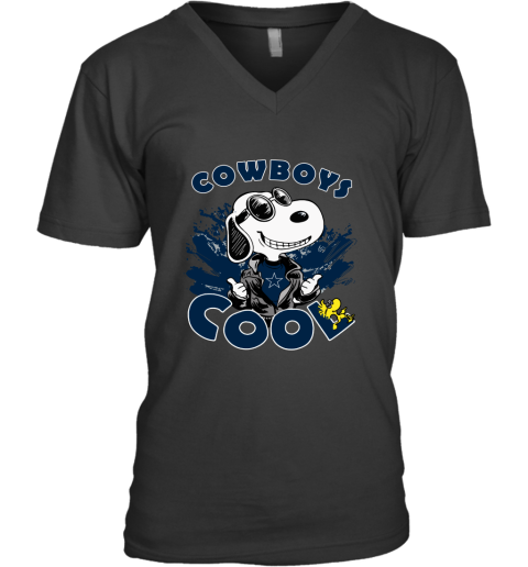Dallas Cowboys Snoopy Joe Cool We're Awesome V-Neck T-Shirt