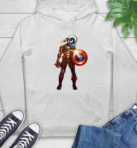 NFL Captain America Marvel Avengers Endgame Football Sports Los Angeles Rams Hoodie