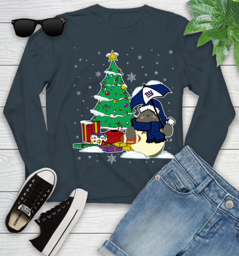New York Giants NFL Football Cute Tonari No Totoro Christmas Sports Youth Long Sleeve 9