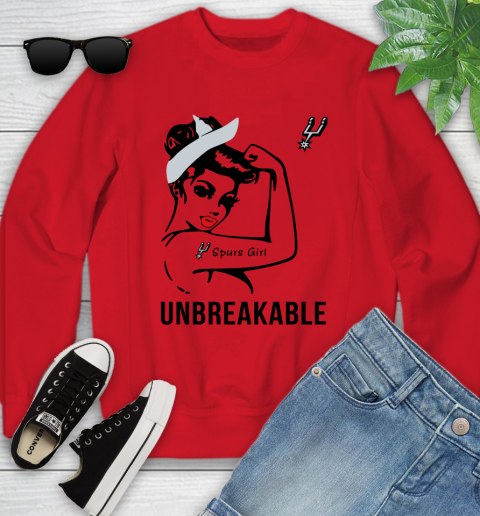 NBA San Antonio Spurs Girl Unbreakable Basketball Sports Youth Sweatshirt 5