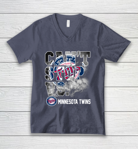 MLB Minnesota Twins Baseball Can't Stop Vs Twins V-Neck T-Shirt 7