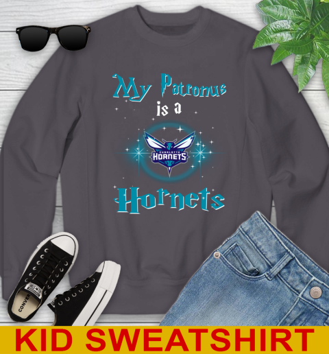 NBA Basketball Harry Potter My Patronus Is A Charlotte Hornets Youth Sweatshirt 5