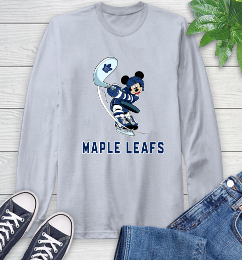 NHL Hockey Toronto Maple Leafs Cheerful Mickey Mouse Shirt Long Sleeve T-Shirt 6