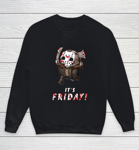 It's Friday 13th Funny Halloween Horror Youth Sweatshirt
