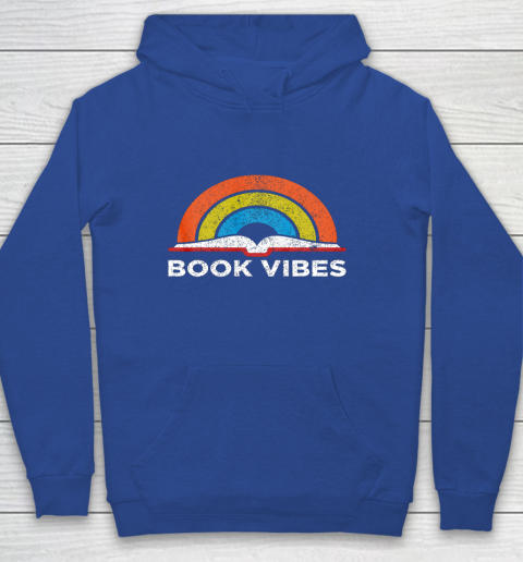 Reading Rainbow t shirt Vintage Retro Book Vibes Rainbow Gift for Reading Lovers Youth Hoodie 6