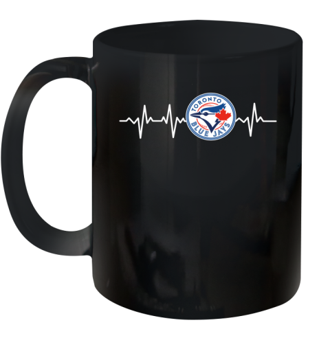 Toronto Blue Jays MLB Baseball Heart Beat Shirt Ceramic Mug 11oz