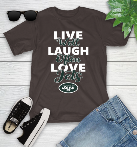 NFL Football New York Jets Live Well Laugh Often Love Shirt Youth T-Shirt 6