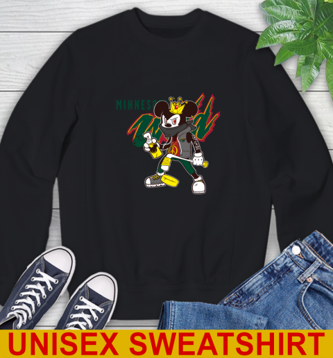 Minnesota Wild NHL Hockey Mickey Peace Sign Sports Sweatshirt 2