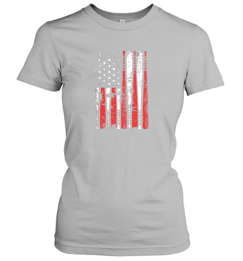 wj37 vintage baseball bat american usa flag gift ladies t shirt 20 front sport grey