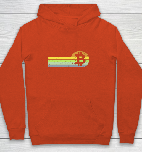 Bitcoin BTC Vintage Sunset Crypto Cryptocurrency Blockchain Youth Hoodie 3