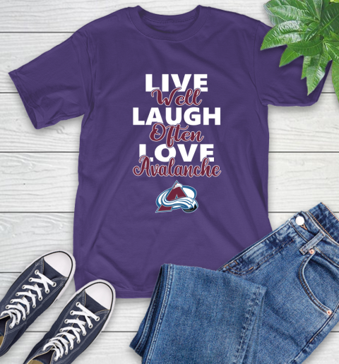 NHL Hockey Colorado Avalanche Live Well Laugh Often Love Shirt T-Shirt - Image 6