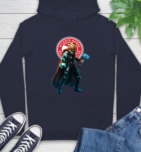 NBA Thor Avengers Endgame Basketball Atlanta Hawks Hoodie 4
