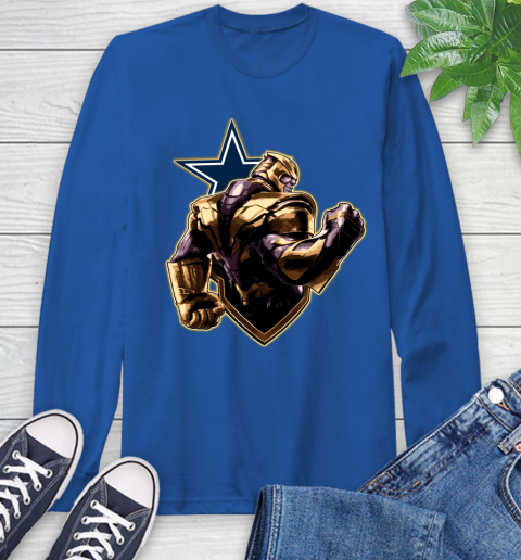 NFL Thanos Avengers Endgame Football Sports Dallas Cowboys Long Sleeve T-Shirt 9