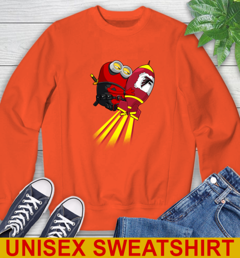 NFL Football Atlanta Falcons Deadpool Minion Marvel Shirt Sweatshirt 3