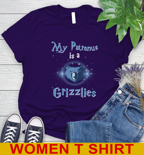 NBA Basketball Harry Potter My Patronus Is A Memphis Grizzlies Women's T-Shirt 4
