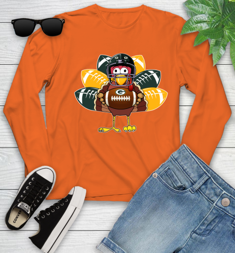 Green Bay Packers Turkey Thanksgiving Day Youth Long Sleeve 4