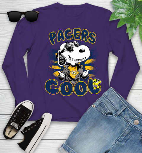NBA Basketball Indiana Pacers Cool Snoopy Shirt Youth Long Sleeve 4