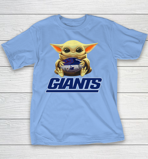 NFL Football New York Giants Baby Yoda Star Wars Youth T-Shirt 11