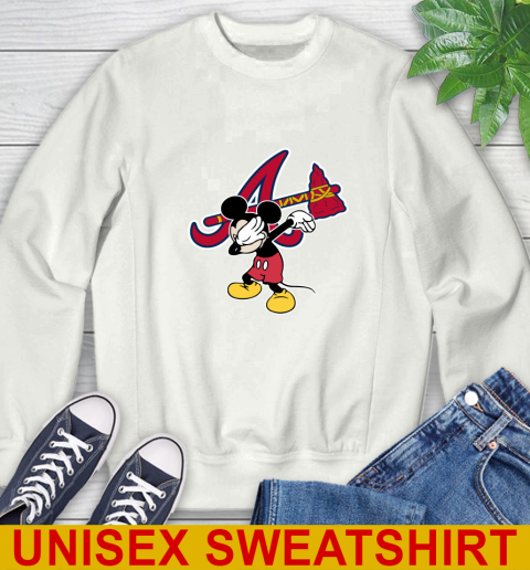 Atlanta Braves MLB Baseball Dabbing Mickey Disney Sports Sweatshirt
