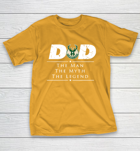 Milwaukee Bucks NBA Basketball Dad The Man The Myth The Legend T-Shirt 2