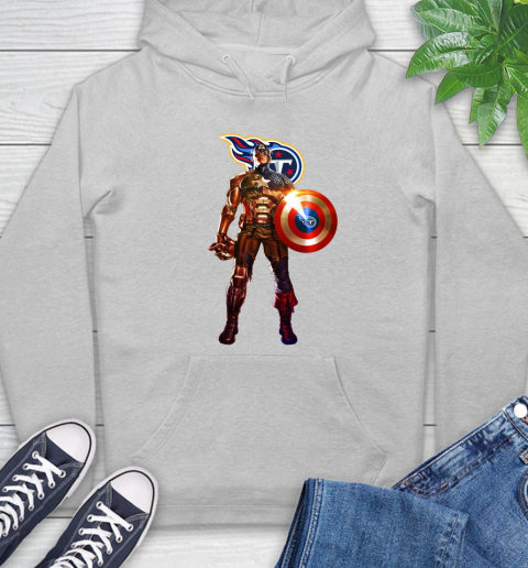 NFL Captain America Marvel Avengers Endgame Football Sports Tennessee Titans Hoodie 6