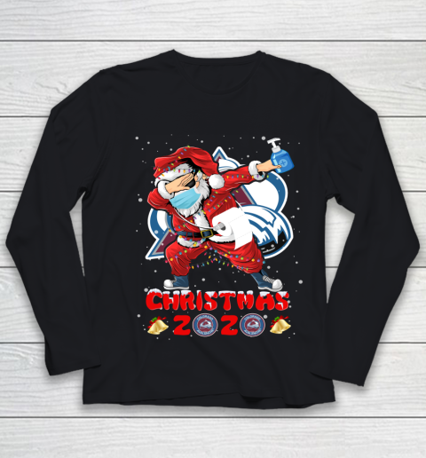 Colorado Avalanche Funny Santa Claus Dabbing Christmas 2020 NHL Youth Long Sleeve