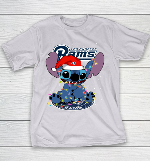 Los Angeles Rams NFL Football noel stitch Christmas Youth T-Shirt 2