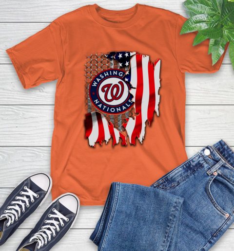 Washington Nationals MLB Baseball American Flag T-Shirt 4