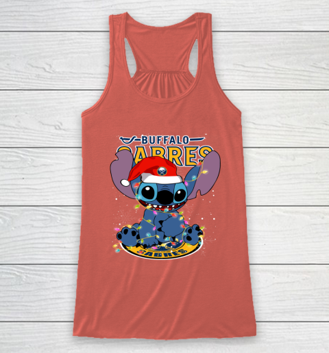 Buffalo Sabres NHL Hockey noel stitch Christmas Racerback Tank 2
