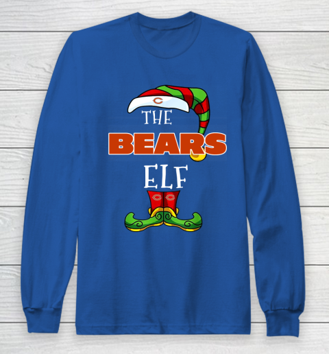 Chicago Bears Christmas ELF Funny NFL Long Sleeve T-Shirt 6