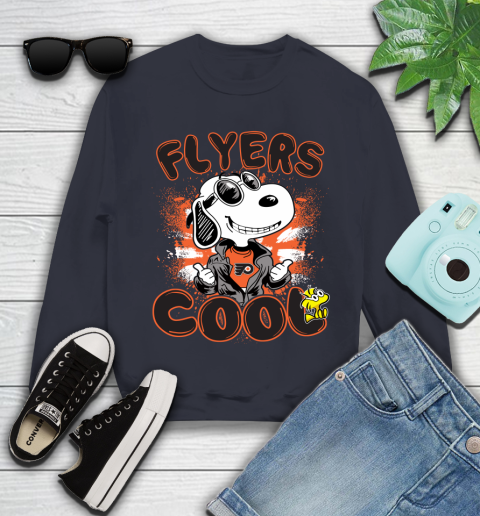 NHL Hockey Philadelphia Flyers Cool Snoopy Shirt Youth Sweatshirt 2