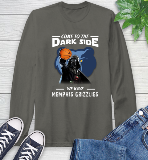 NBA Come To The Dark Side We Have Memphis Grizzlies Star Wars Darth Vader Basketball Long Sleeve T-Shirt 9