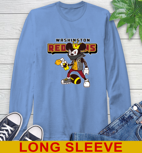 Washington Redskins NFL Football Mickey Peace Sign Sports Long Sleeve T-Shirt 11