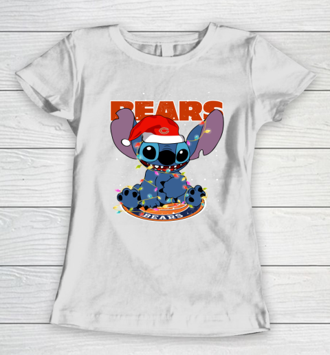 Chicago Bears NFL Football noel stitch Christmas Women's T-Shirt