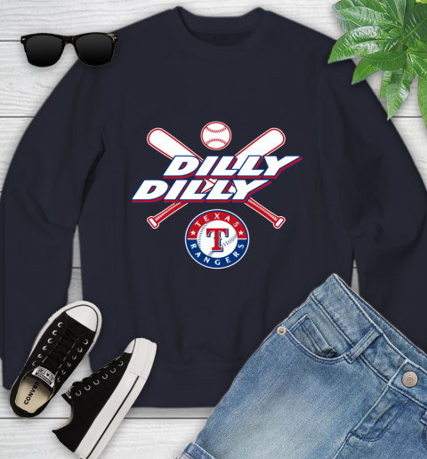 MLB Texas Rangers Dilly Dilly Baseball Sports Youth Sweatshirt 3