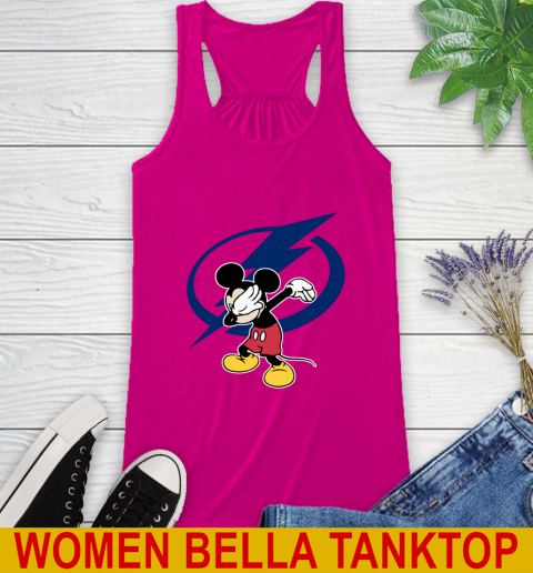 Tampa Bay Lightning NHL Hockey Dabbing Mickey Disney Sports Racerback Tank 8
