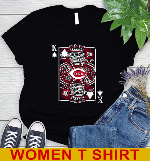 Cincinnati Reds MLB Baseball The King Of Spades Death Cards Shirt Women's T-Shirt