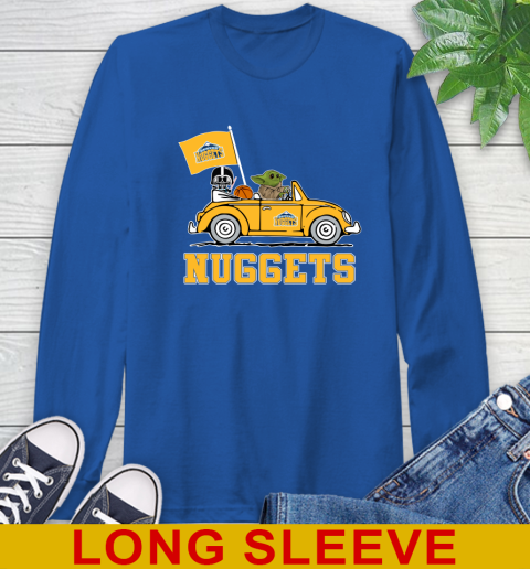 NBA Basketball Denver Nuggets Darth Vader Baby Yoda Driving Star Wars Shirt Long Sleeve T-Shirt 9