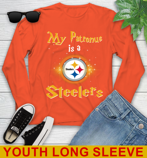NFL Football Harry Potter My Patronus Is A Pittsburgh Steelers Youth Long Sleeve 3