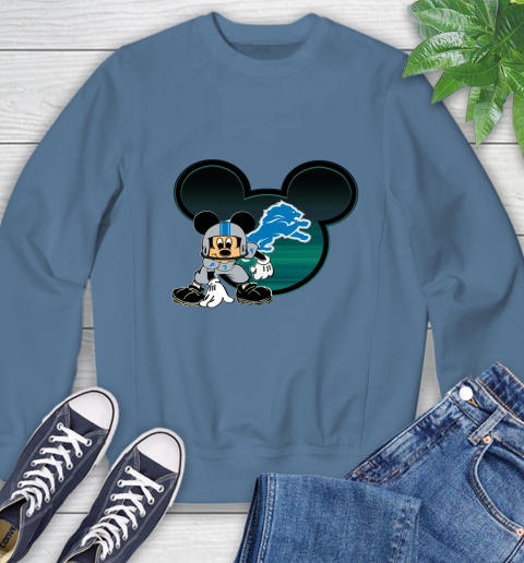 NFL Detroit Lions Mickey Mouse Disney Football T Shirt Sweatshirt 7