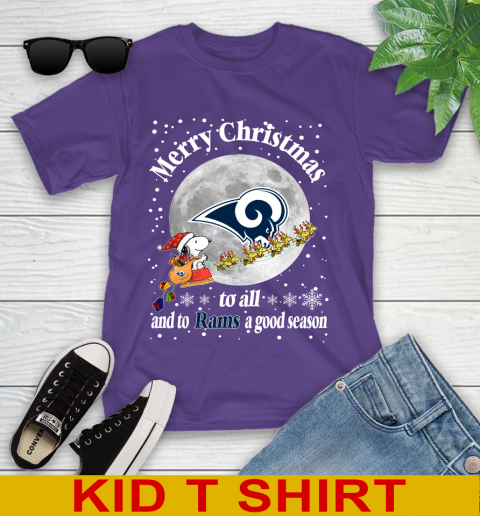 Los Angeles Rams Merry Christmas To All And To Rams A Good Season NFL Football Sports Youth T-Shirt 3