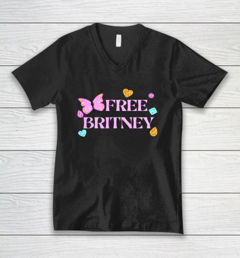 Free Britney FreeBritney Y2K Aesthetic V-Neck T-Shirt